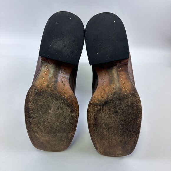 J.B. Dillon Mad Dog Bone Square Toe Boot Goat Leather Brown JBM3208 Western 11.5 - Picture 14 of 16